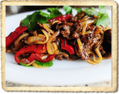 Beef With Roasted peppers