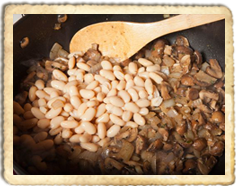Borlotti Beans With Mushrooms 